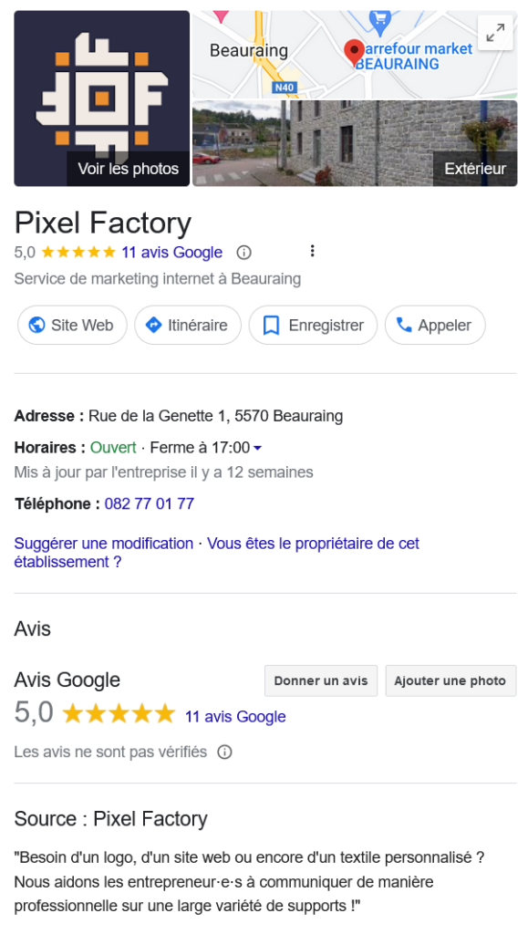 Pixel Factory Google Business