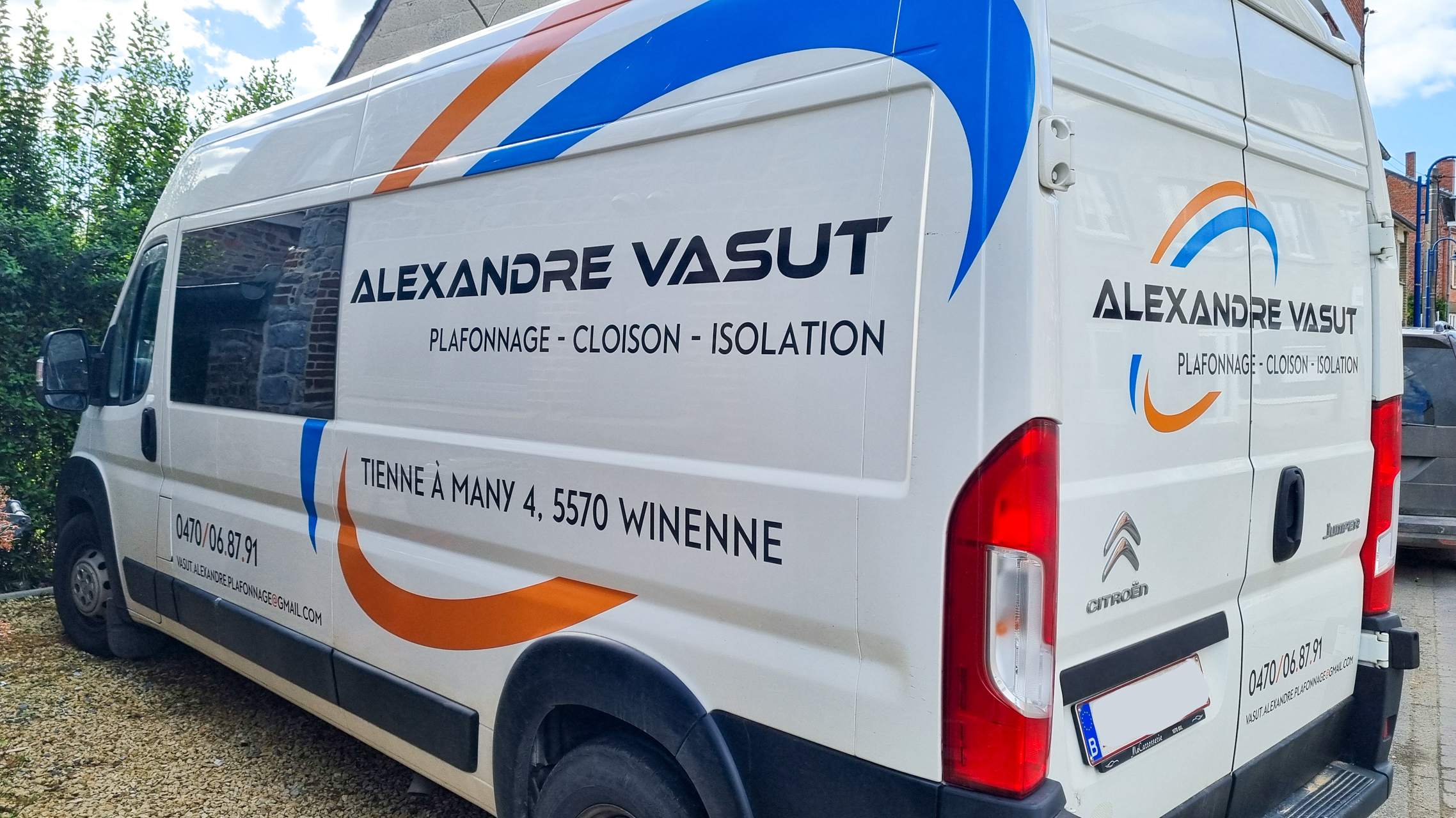 Alexandre Vasut - lettrage camionnette