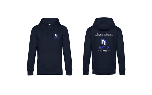 Réalisation de hoodies personnalisés