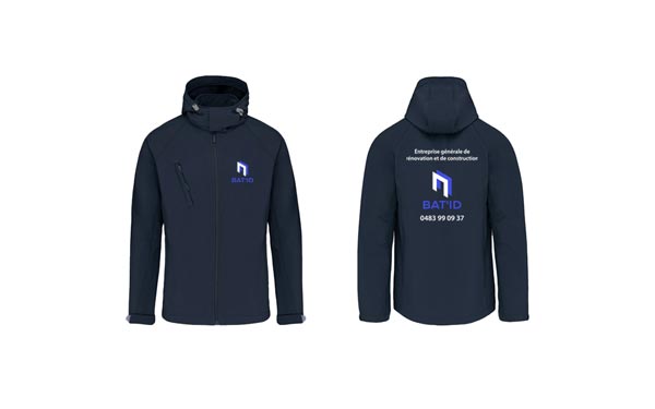 Réalisation de softshells personnalisés