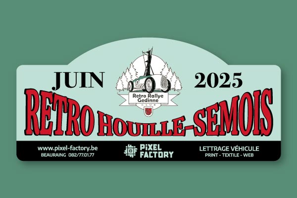Impression de plaque type Rallye