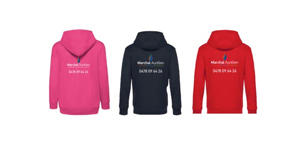 Réalisation de hoodies personnalisés
