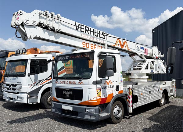 Lettrage d'un camion grue
