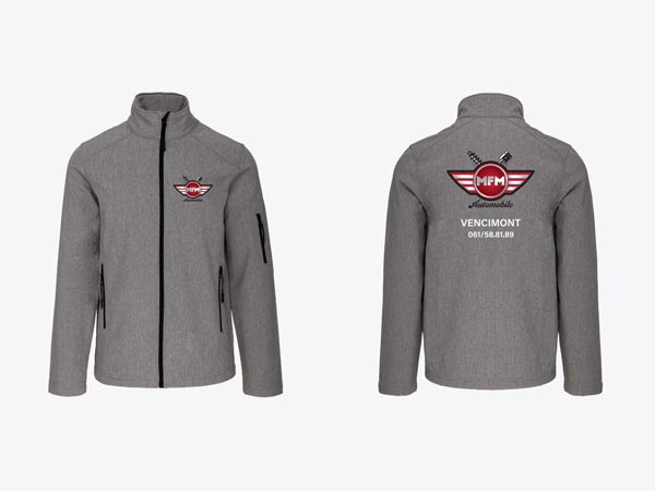 Réalisation de softshells personnalisés