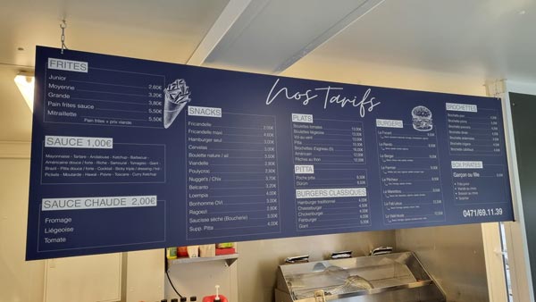 Lettrage d'un panneau