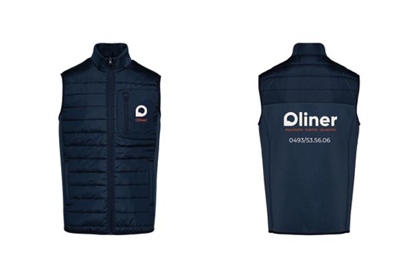 Réalisation de bodywarmers personnalisés