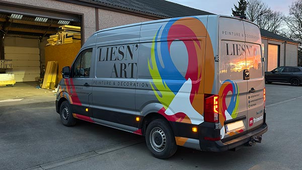 Lettrage d’une camionnette