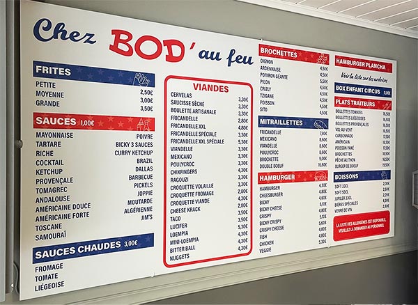 Lettrage d'un panneau existant