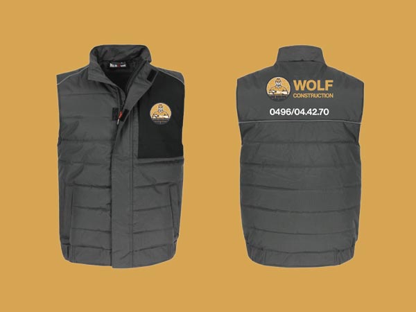Réalisation de bodywarmers personnalisés